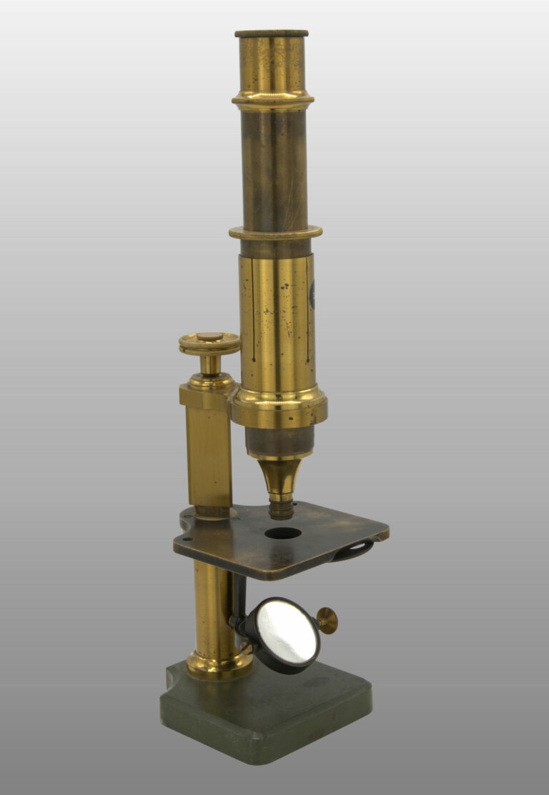 Microscope achromatique Statif II, monté droit fixe., photo de détail