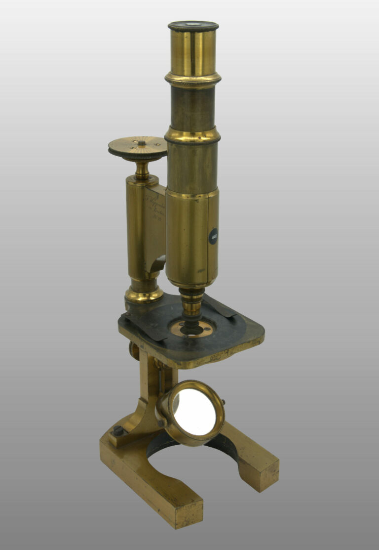 Microscope moyen monté droit fixe, photo de détail